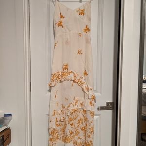 White Floral Reformation Maxi Dress